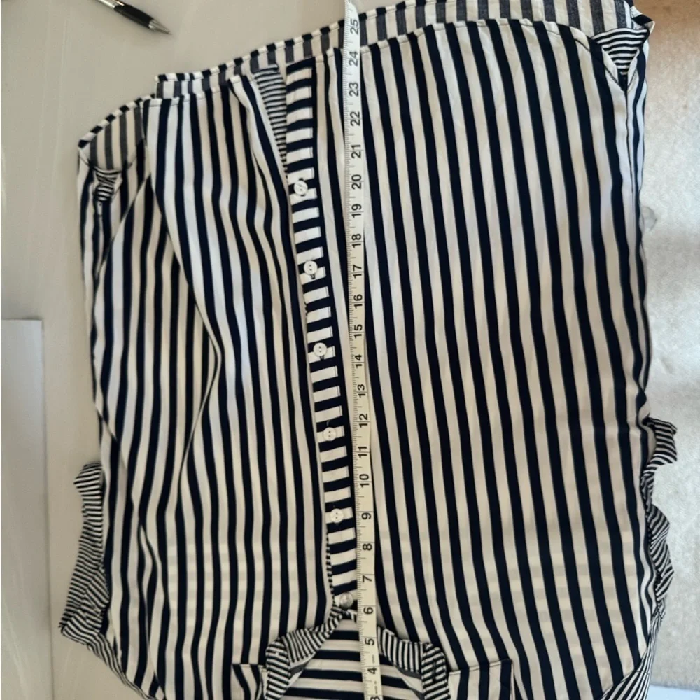 Jane + Delancey Blue and White Striped Shirt US M